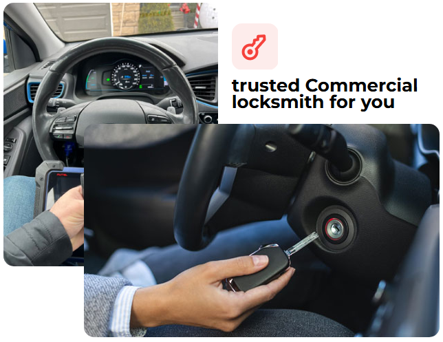 Close-up of modern smart lock with digital keypad